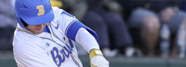 UCLA Bruins baseball star Cholowsky in action in a NCAAB game