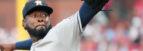 Houston Astros pitcher Javier in action in an MLB game