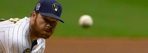 Milwaukee Brewers pitcher Woodruff winds up on the mound in an MLB game
