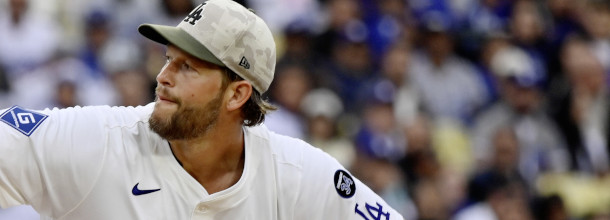 Los Angeles Dodgers pitcher Clayton Kershaw in action in an MLB game