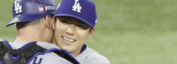Los Angeles Dodgers baseball star Smith and Yamamoto celebrate willing the World Series