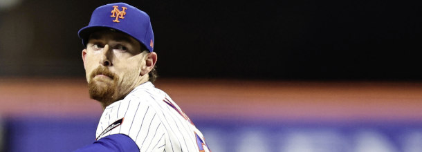 New York Mets pitcher McClean in action in an MLB game