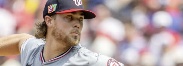 Washington Nationals pitcher Irvin in action in an MLB game