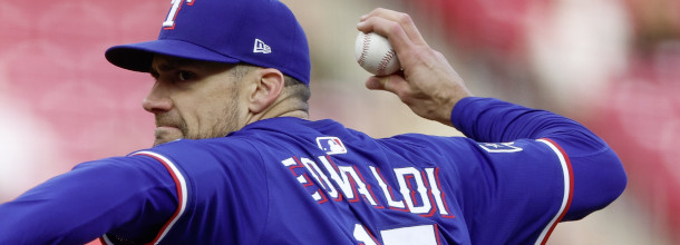Texas Rangers pitcher Eovaldi in action in an MLB game