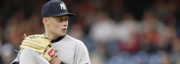 New York Yankees pitcher Warren in action in an MLB game