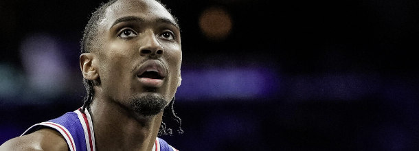 Philadelphia 76ers basketball star Maxey in action in an NBA game