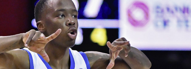 SMU Mustangs basketball player Boopie Miller in action in an NCAAB game