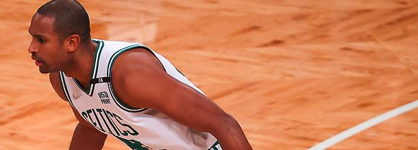 Boston Celtics basketball star Al Horford in action in an NBA game