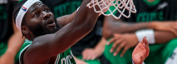 Boston Celtics basketball star Queta in action in an NBA game