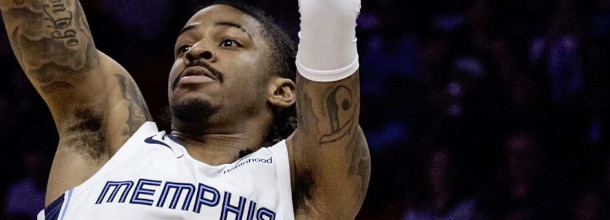 Memphis Grizzlies basketball star Ja Morant in action in the NBA