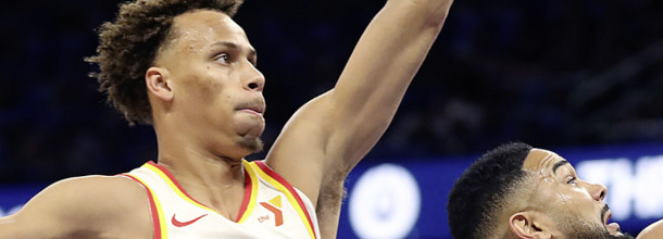 Atlanta Hawks basketball star Dyson Daniels in action in an NBA game