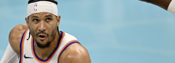 New York Knicks basketball star Hart in action in an NBA game