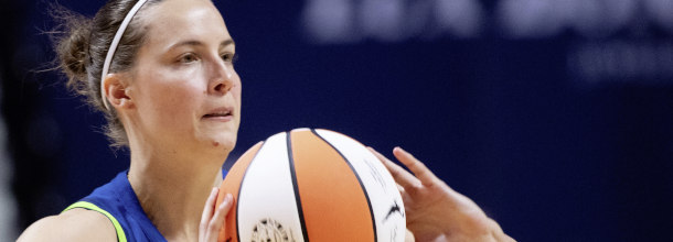 Minnesota Lynx basketball star Delaere in action in a WNBA game