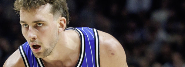 Orlando Magic basketball star Franz Wagner in action in an NBA game