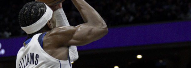 Dallas Mavericks basketball star Brandon Williams in action in an NBA game