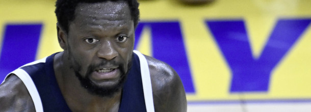 Minnesota Timberwolves basketball star Julius Randle in action in an NBA game