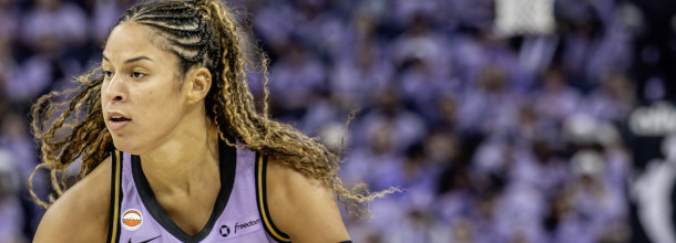 Golden State Valkyries basketball star Burton in action in a WNBA game