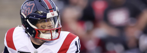 Montreal Alouettes QB Davis Alexander in action in the CFL