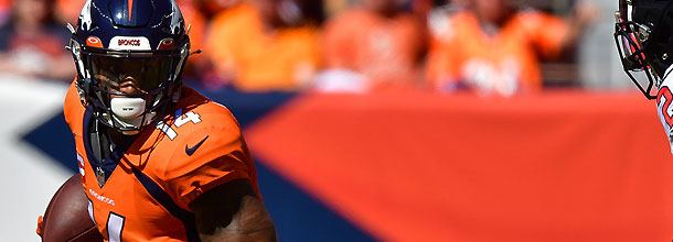 Denver Broncos WR Courtland Sutton in action in an NFL game