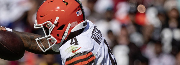 Cleveland Browns QB Deshaun Watson in action in an NFL game