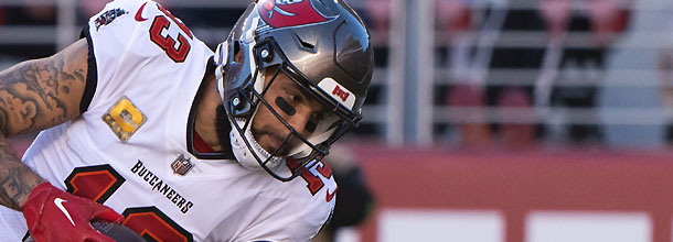 Tampa Bay Buccaneers WR Mike Evans in action in an NFL game