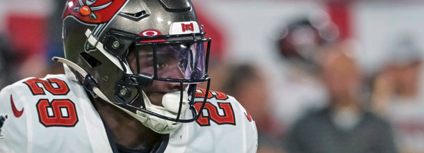 Tampa Bay Buccaneers RB Rachaad White in action in an NFL game