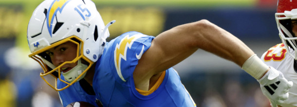 Los Angeles Chargers WR Ladd McConkey in action during an NFL game