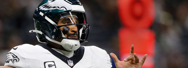 Philadelphia Eagles QB Jalen Hurts in action in an NFL game