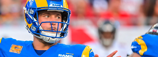 Los Angeles Rams QB Matthew Stafford in action in an NFL game