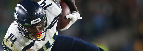 Seattle Seahawks WR DK Metcalf in action in an NFL game