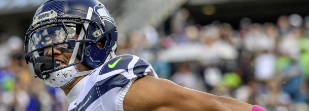 Seattle Seahawks WR Jaxson Smith-Njigba in action in an NFL game