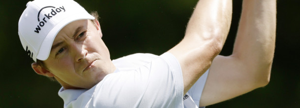 English golf star Matt Fitzpatrick hits a tee shot