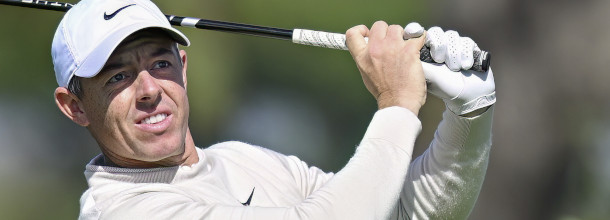 Northern Irish golf star Rory McIlroy hits a shot on the PGA Tour