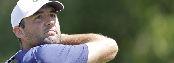 US golf star Scottie Scheffler tees off on the PGA Tour