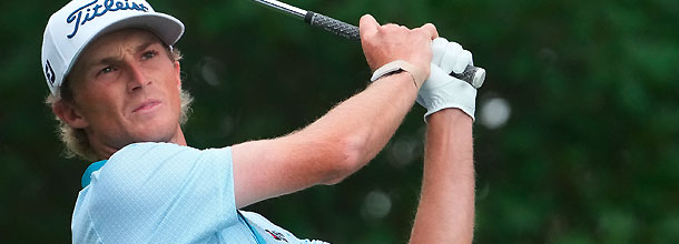 US golf star Will Zalatoris hits a tee shot on the PGA Tour