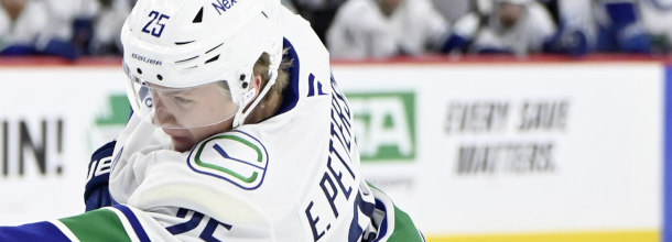 Vancouver Canucks ice hockey star Pettersson in action in the NHL
