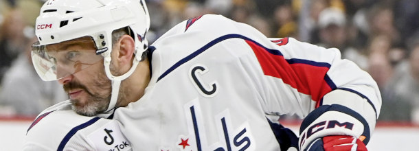 Washington Capitals ice hockey star Ovechkin in action in the NHL
