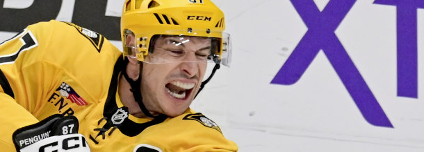 Pittsburgh Penguins ice hockey star Sidney Crosby in action in the NHL