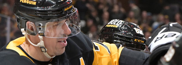 Pittsburgh Penguins ice hockey star Evgeni Malkin in action on the NHL ice