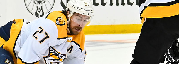 Nashville Predators ice hockey star McDonagh in action in an NHL game