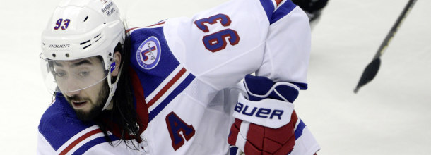 New York Rangers ice hockey star Zibanejad in action in the NHL