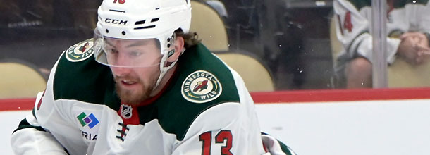 Minnesota Wild ice hockey star Trenin in action on the NHL ice