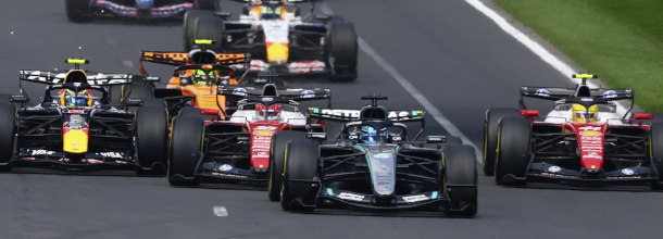 Formula 1 drivers in action