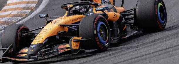 Lando Norris in his McLaren Formula 1 car