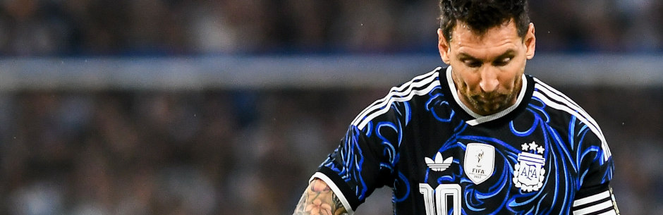 Argentina soccer star Lionel Messi in action in World Cup qualifying