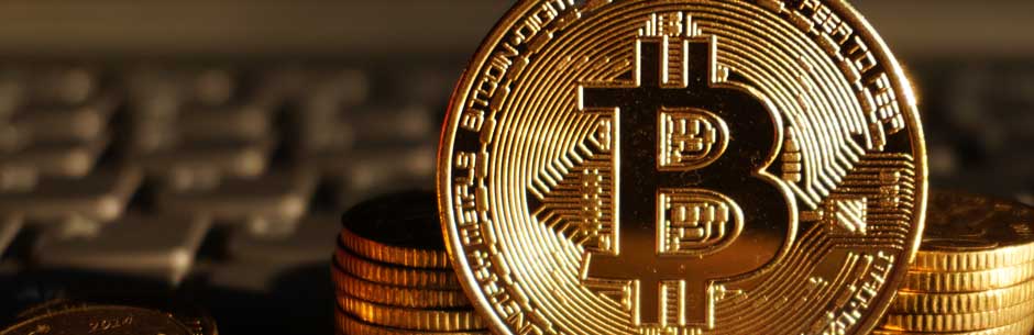 A golden Bitcoin coin