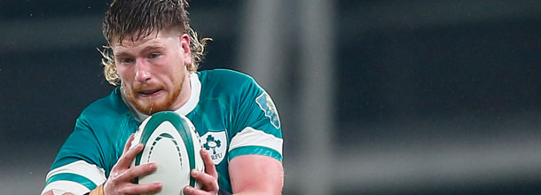 Ireland rugby union player McCarthy in action in an inernational game