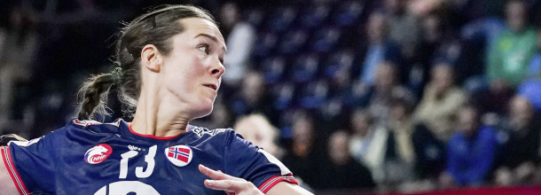 Norway handball star Kari Brattset Dale in action at the Handball EURO 2024