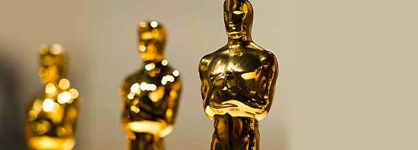 A picture of the Oscars statuettes ahead of the Academy Awards
