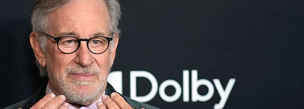 Film director Steven Spielberg at the premiere of his movie West Side Story